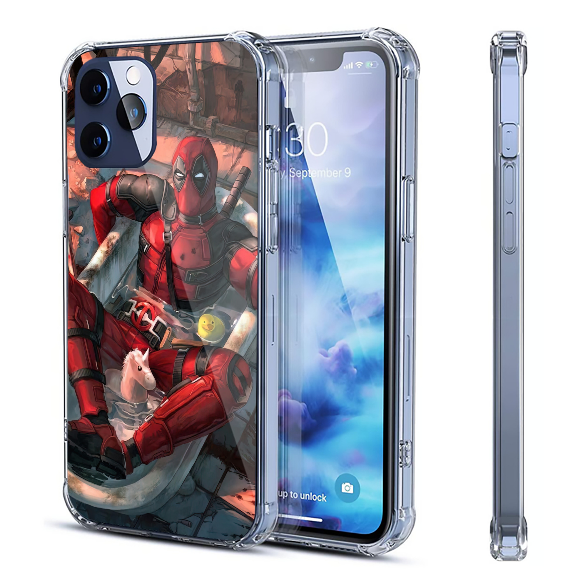 （画像用） Deadpool デッドプール 【iPhone 12シリーズ対応】透明スマホケース（クリアソフトケース）